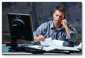 businessman on office telephone